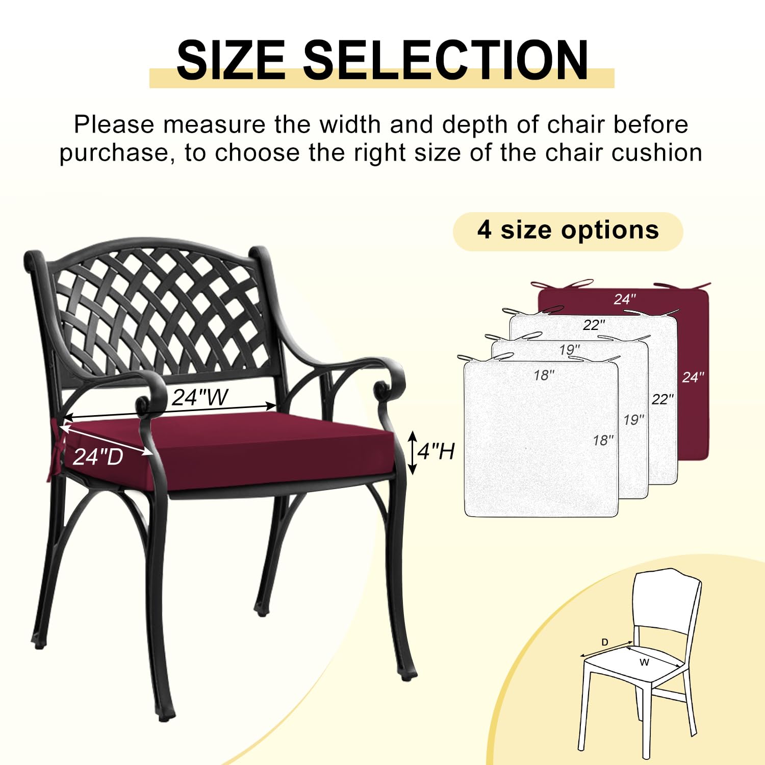 downluxe cushion with water resistance feature