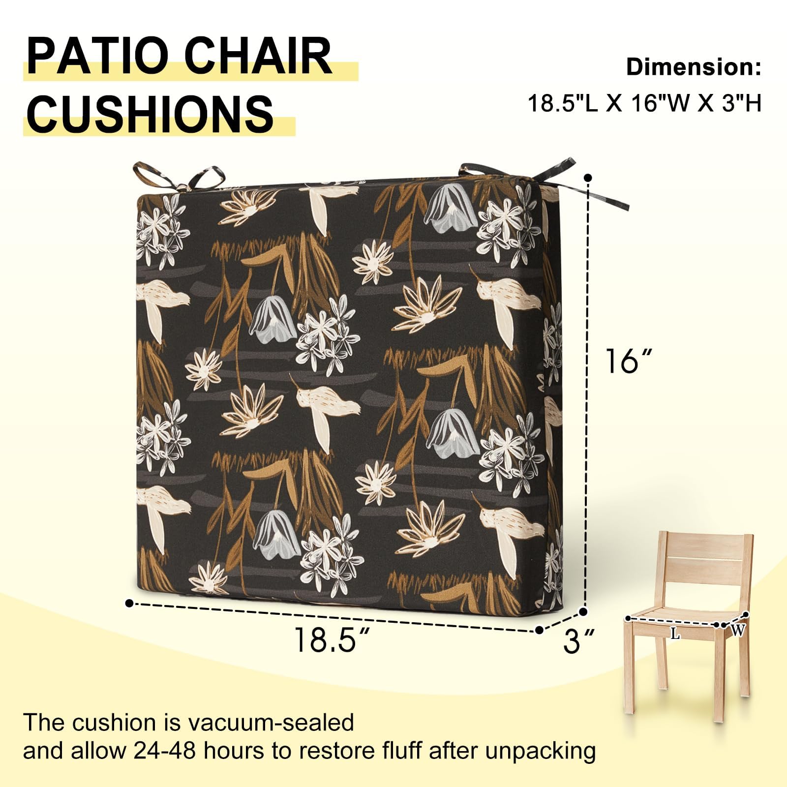 downluxe cushioned chair with water-resistant fabric