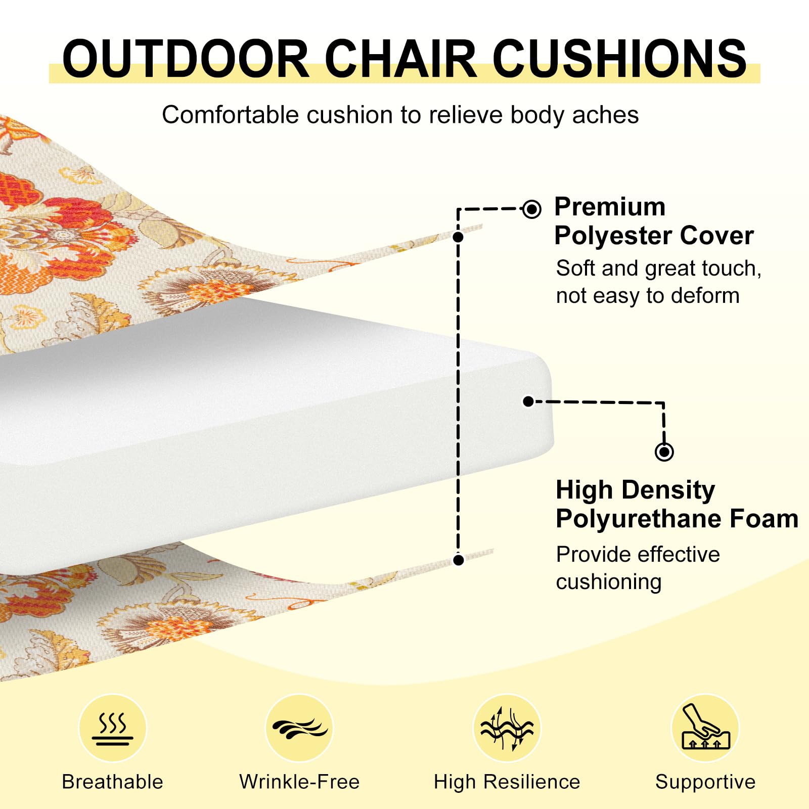 downluxe Outdoor Chair Cushion close-up showing fabric texture