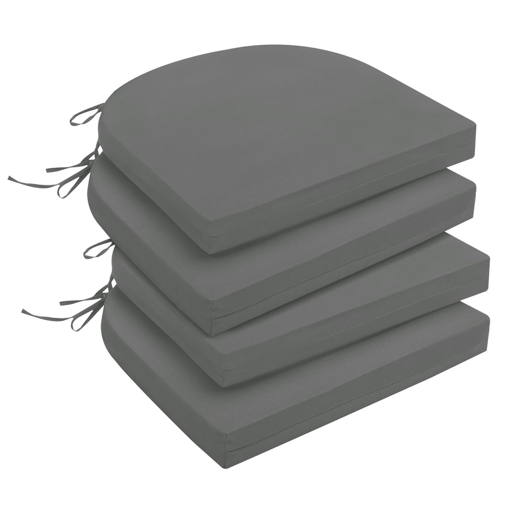 downluxe Outdoor Chair Cushion front view in dark grey