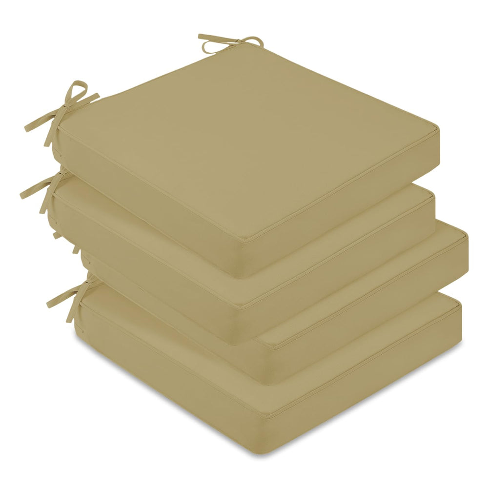 downluxe outdoor chair cushion set of 4 in khaki