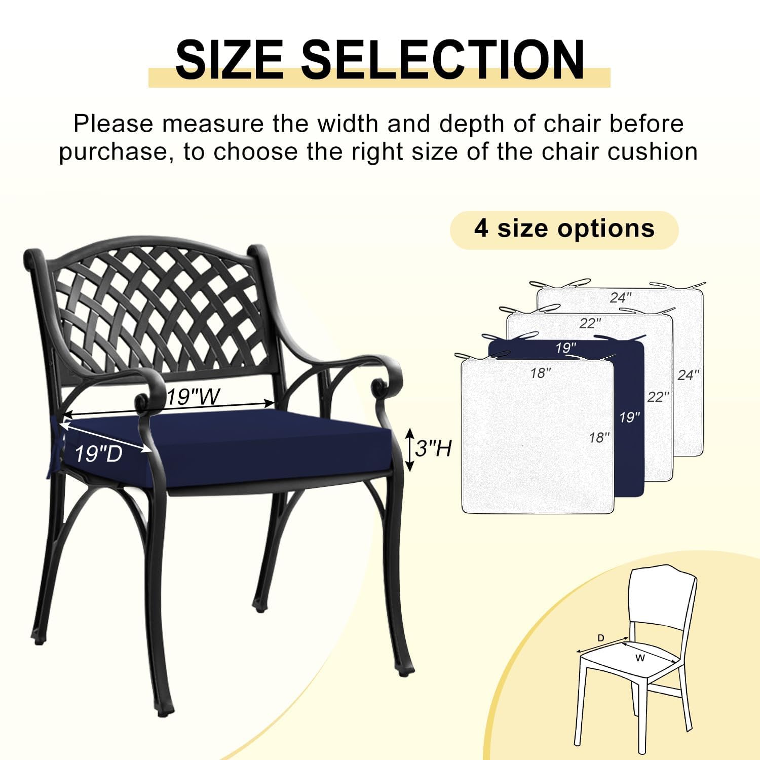 downluxe outdoor chair cushion showing waterproof layer