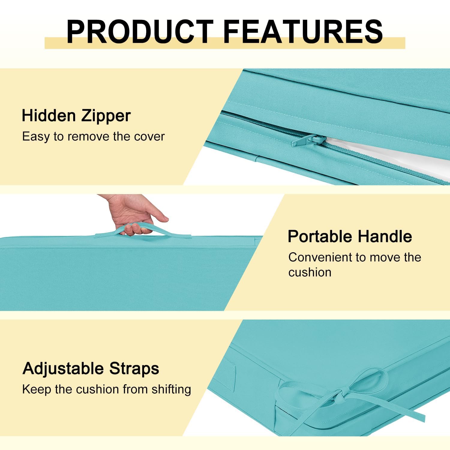 downluxe outdoor chair cushion teal on patio chair
