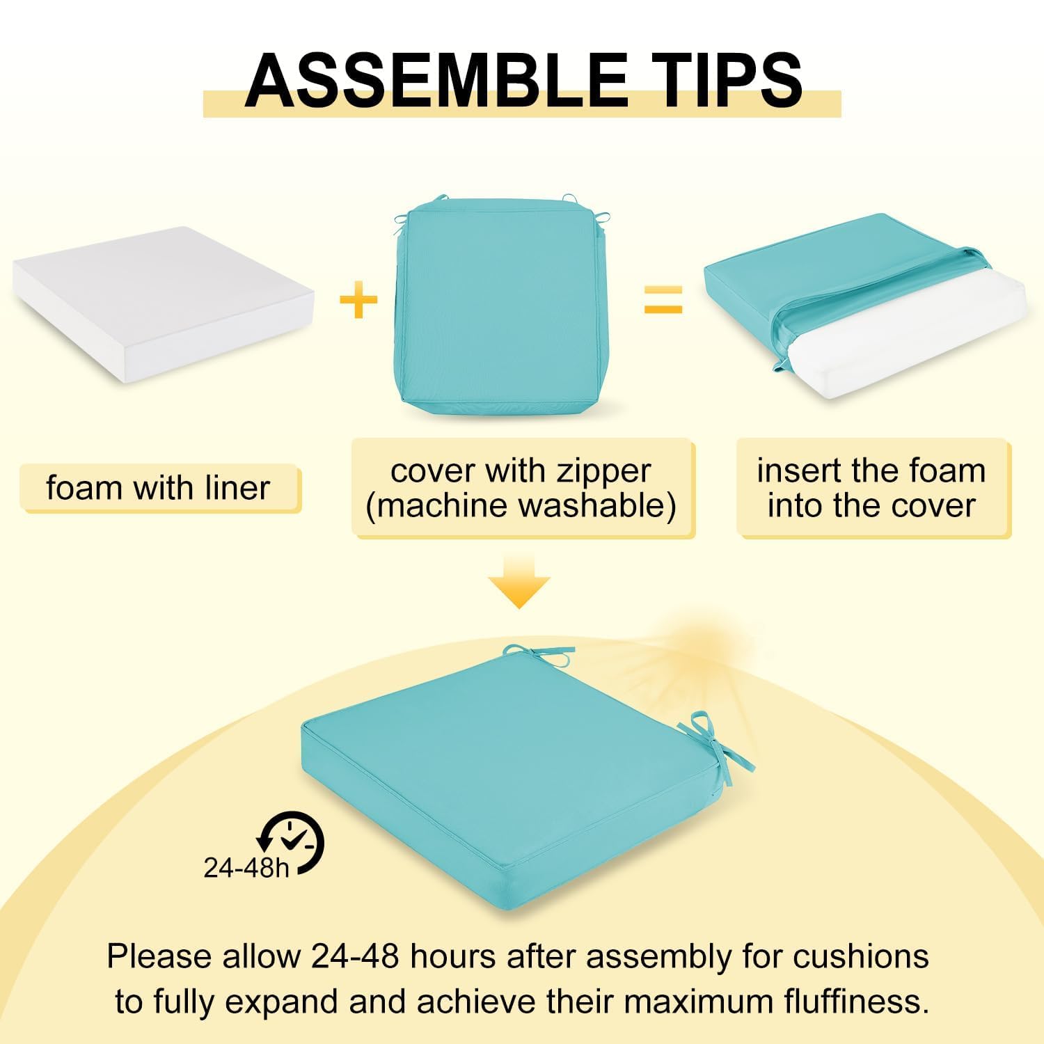 downluxe outdoor chair cushion teal packaging