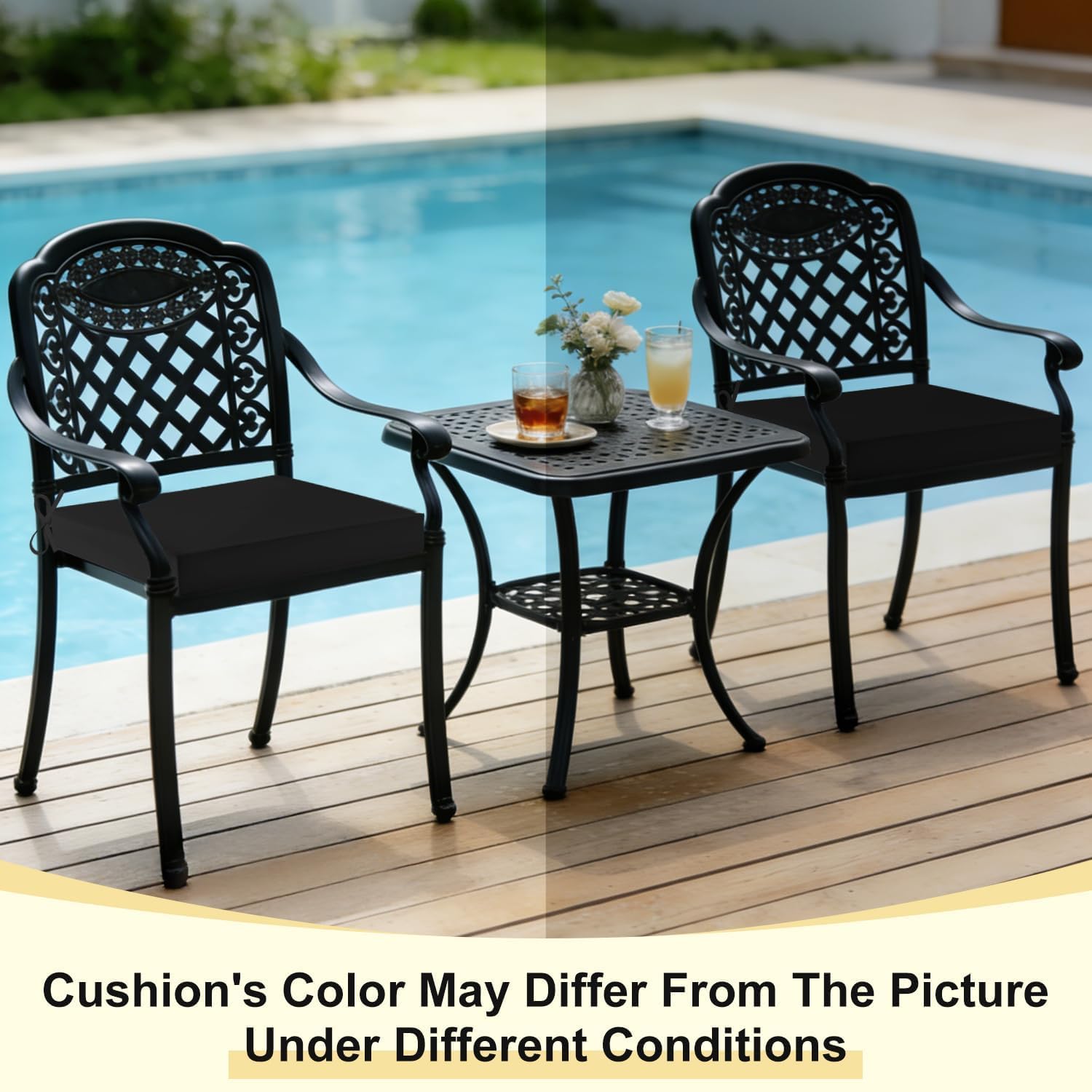 downluxe outdoor chair cushion with handle for easy transport