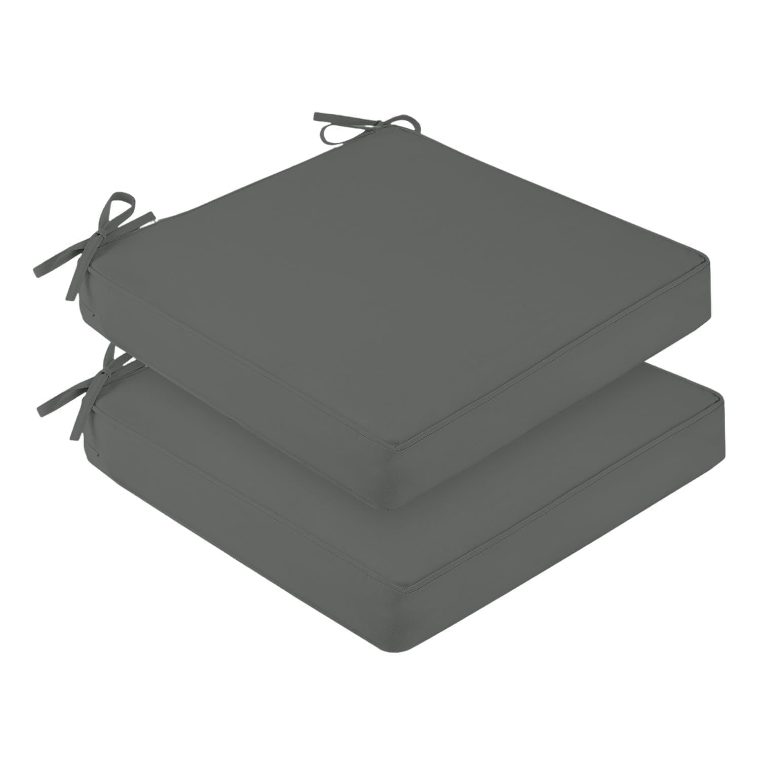 downluxe outdoor chair cushions dark grey front view