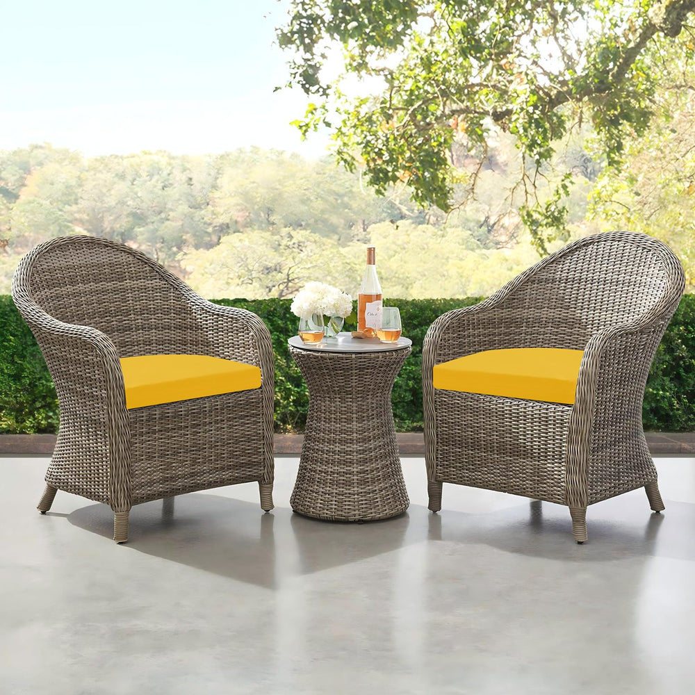 downluxe Outdoor Chair Cushions displayed with other patio accessories