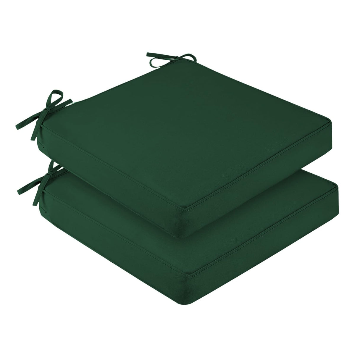downluxe outdoor chair cushions front view in forest green