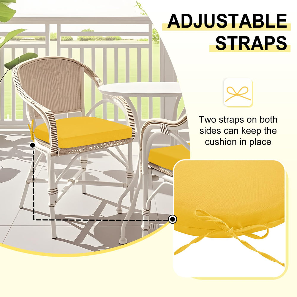 downluxe Outdoor Chair Cushions in a garden setting