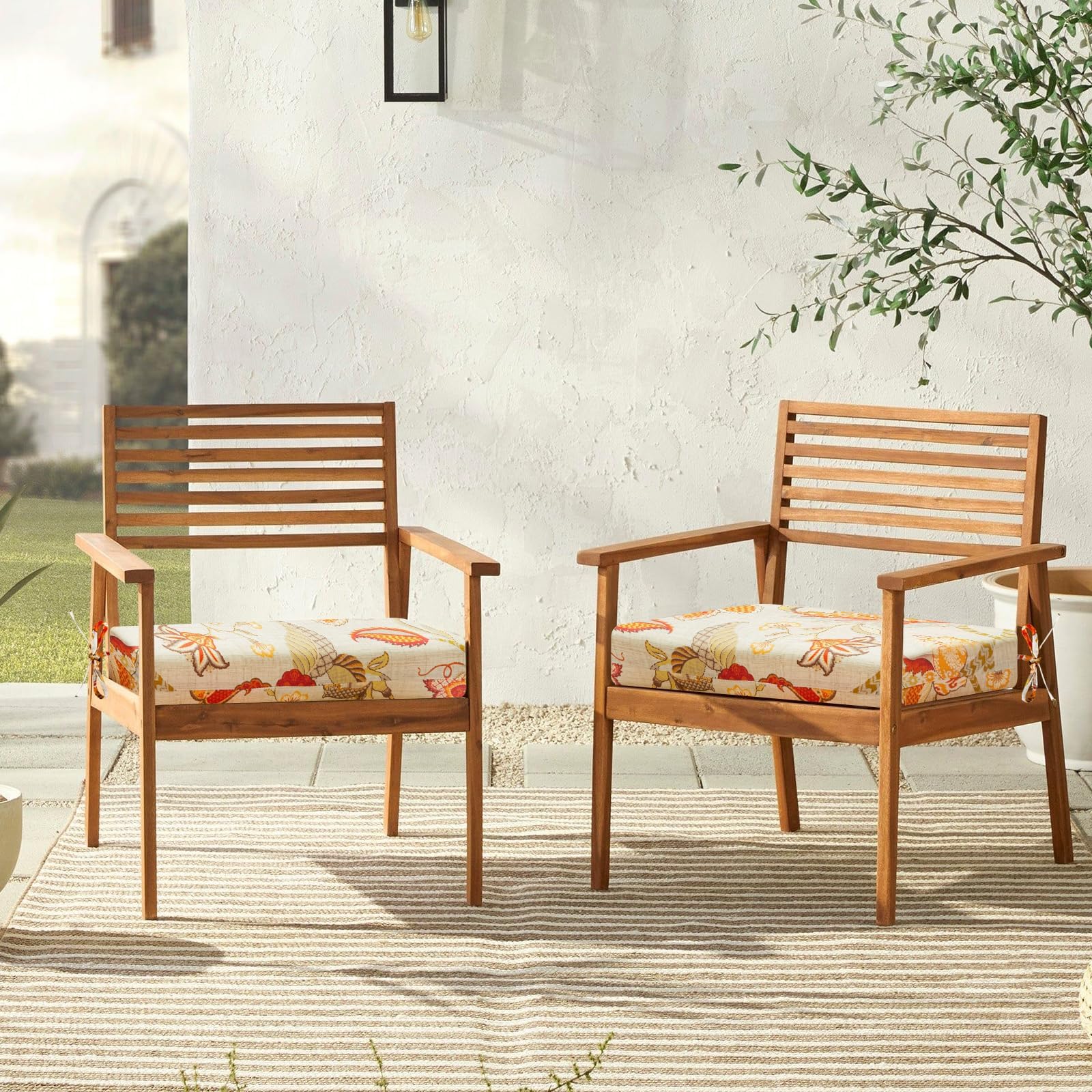 downluxe Outdoor Chair Cushions in Eva Floral design