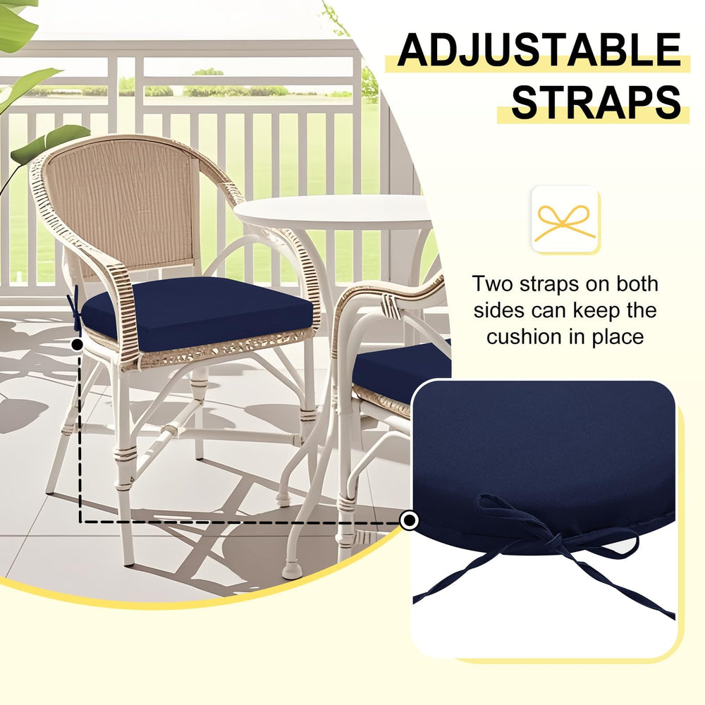 downluxe outdoor chair cushions in garden setting