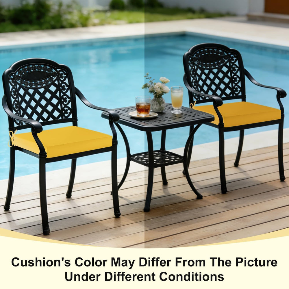 downluxe outdoor chair cushions in vibrant yellow