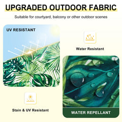 downluxe outdoor chair cushions on a patio chair