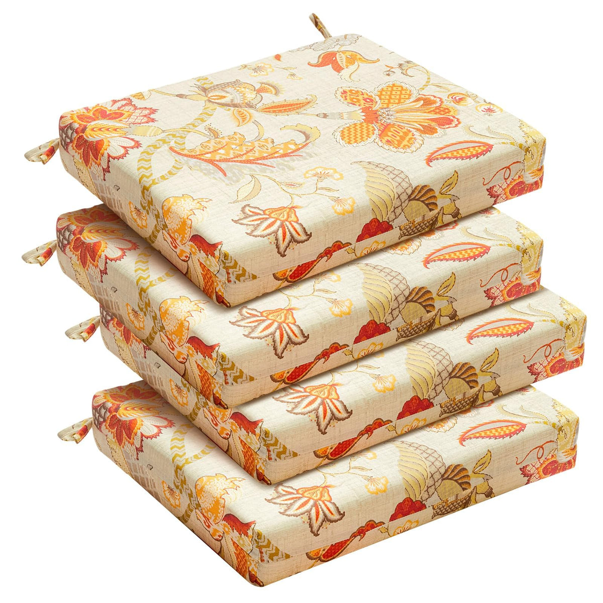 downluxe Outdoor Chair Cushions Pack of 4 in Eva Floral