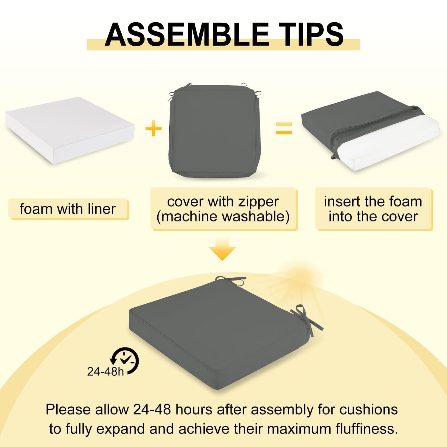 downluxe outdoor chair cushions packaging