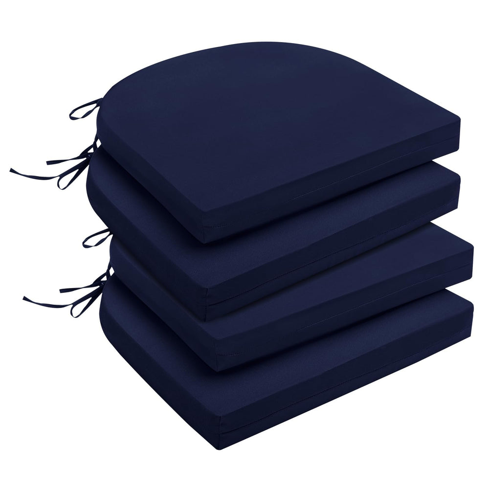 downluxe outdoor chair cushions set of 4 in navy front view
