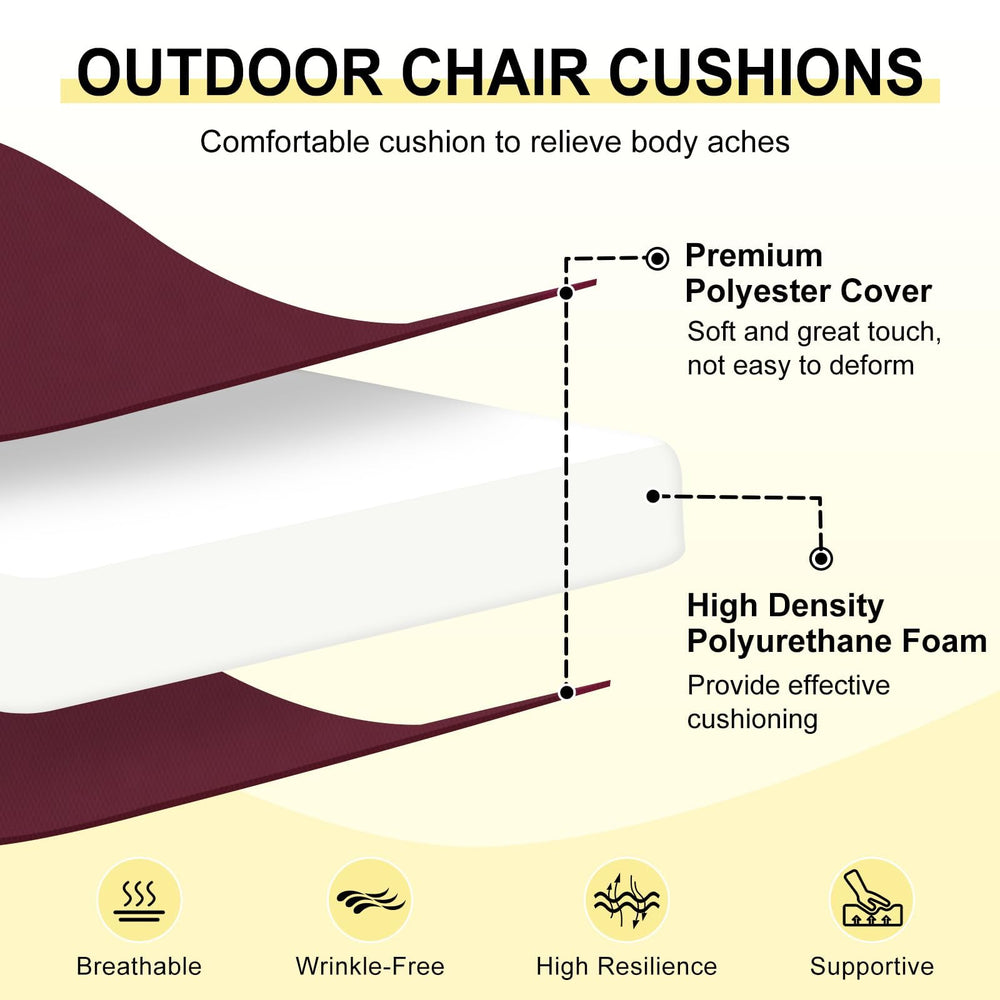 downluxe outdoor chair cushions showing adjustable straps