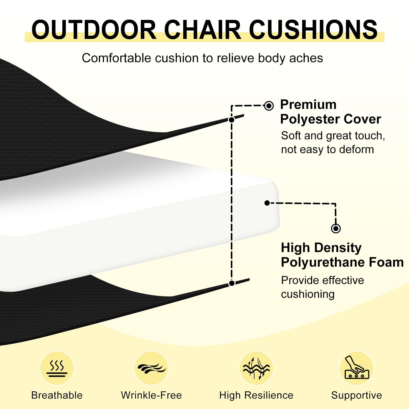 downluxe outdoor chair cushions showing adjustable straps