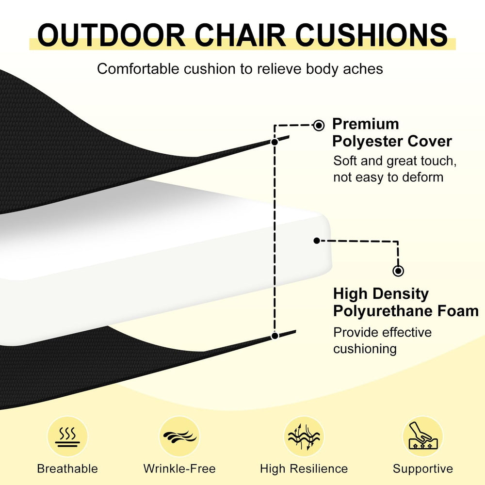 downluxe outdoor chair cushions showing adjustable straps