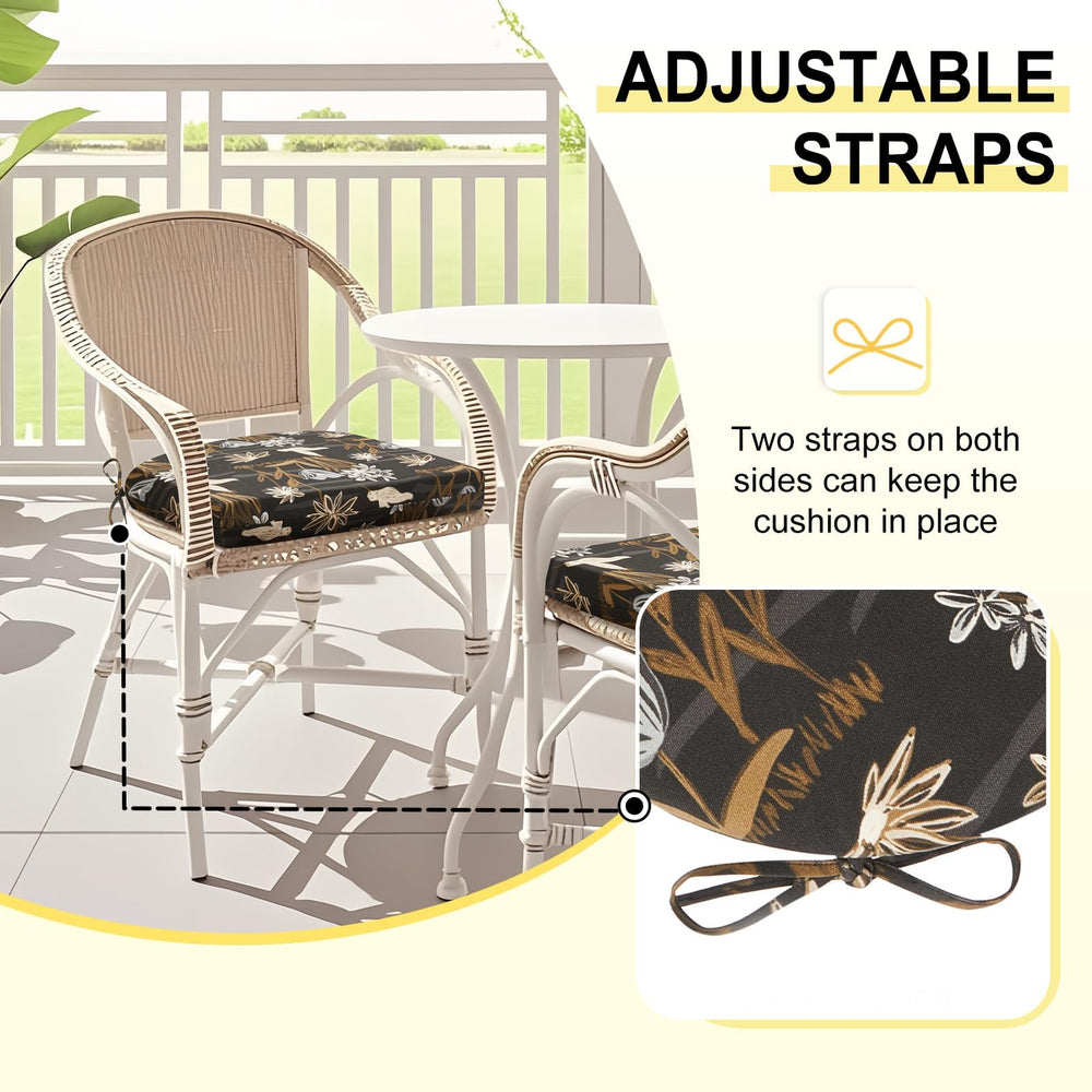 downluxe outdoor chair cushions stacked for storage