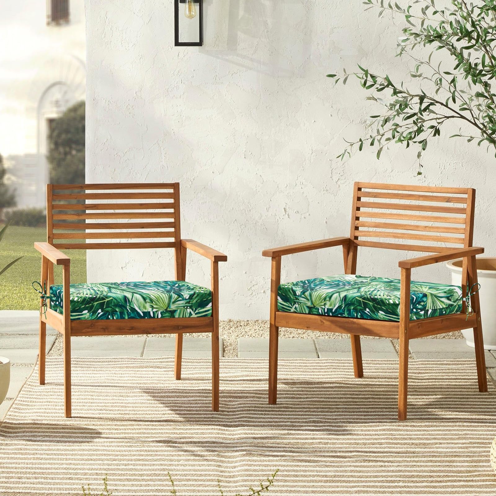downluxe outdoor chair cushions vacuum packed for shipping