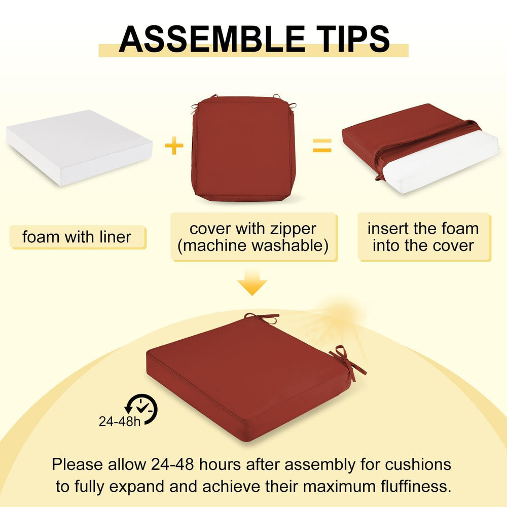 downluxe outdoor chair cushions with portable handle