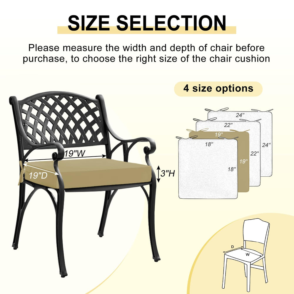 downluxe outdoor cushions on patio chairs