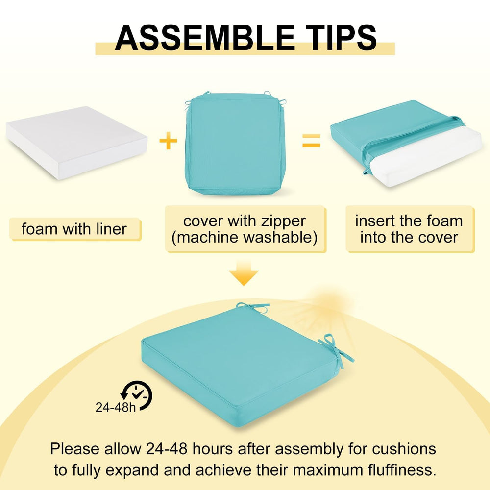 downluxe teal cushion showing high resilience foam filling