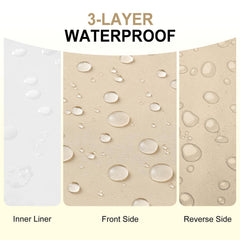 downluxe Waterproof Outdoor Chair Cushion beige side view