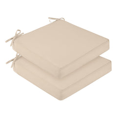 downluxe waterproof outdoor chair cushions set of 2 beige