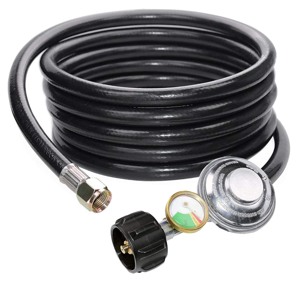 DOZYANT 12 Feet Propane Regulator Hose with tank gauge