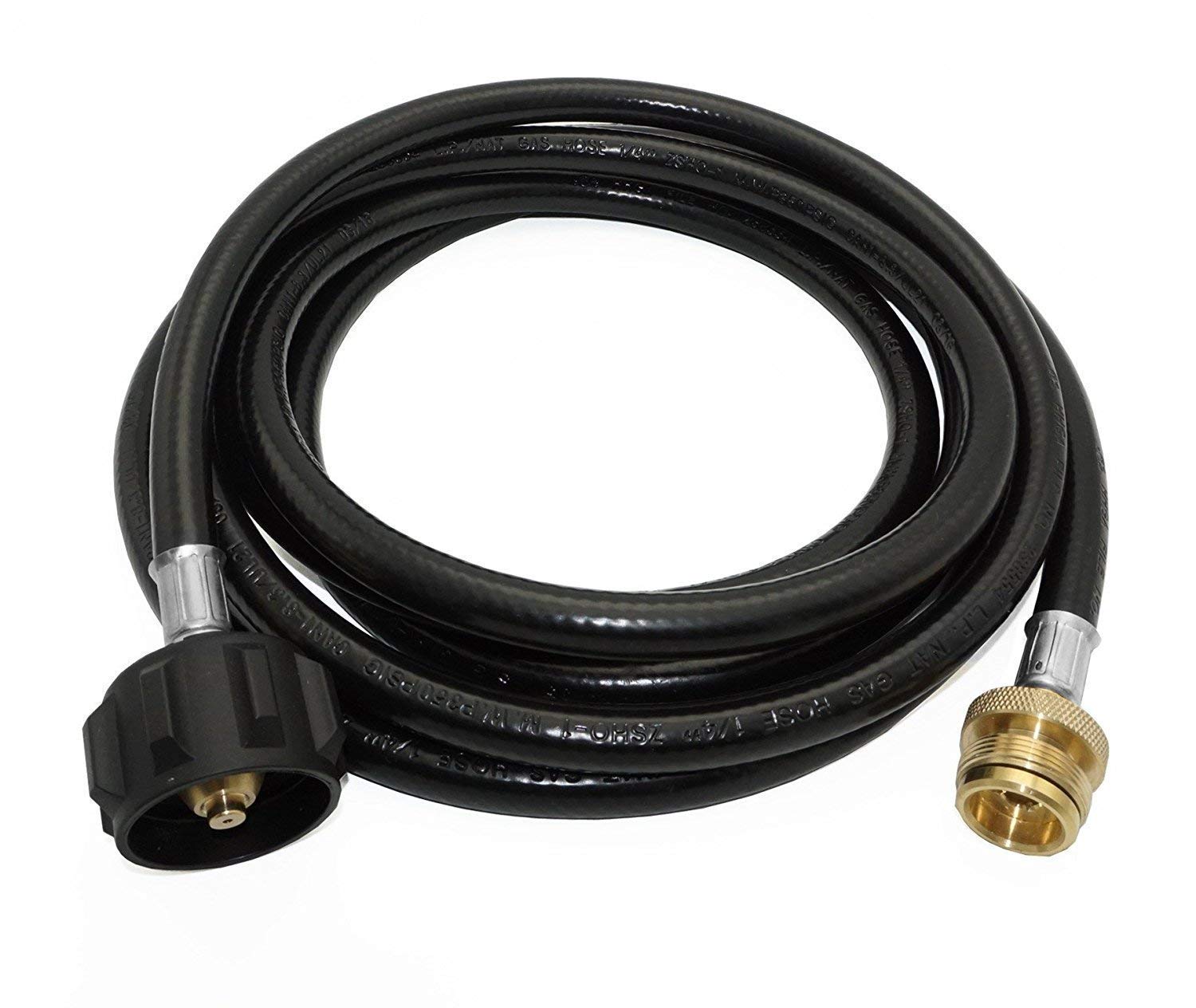DOZYANT 12 Ft Propane Adapter Hose rubber hose side view