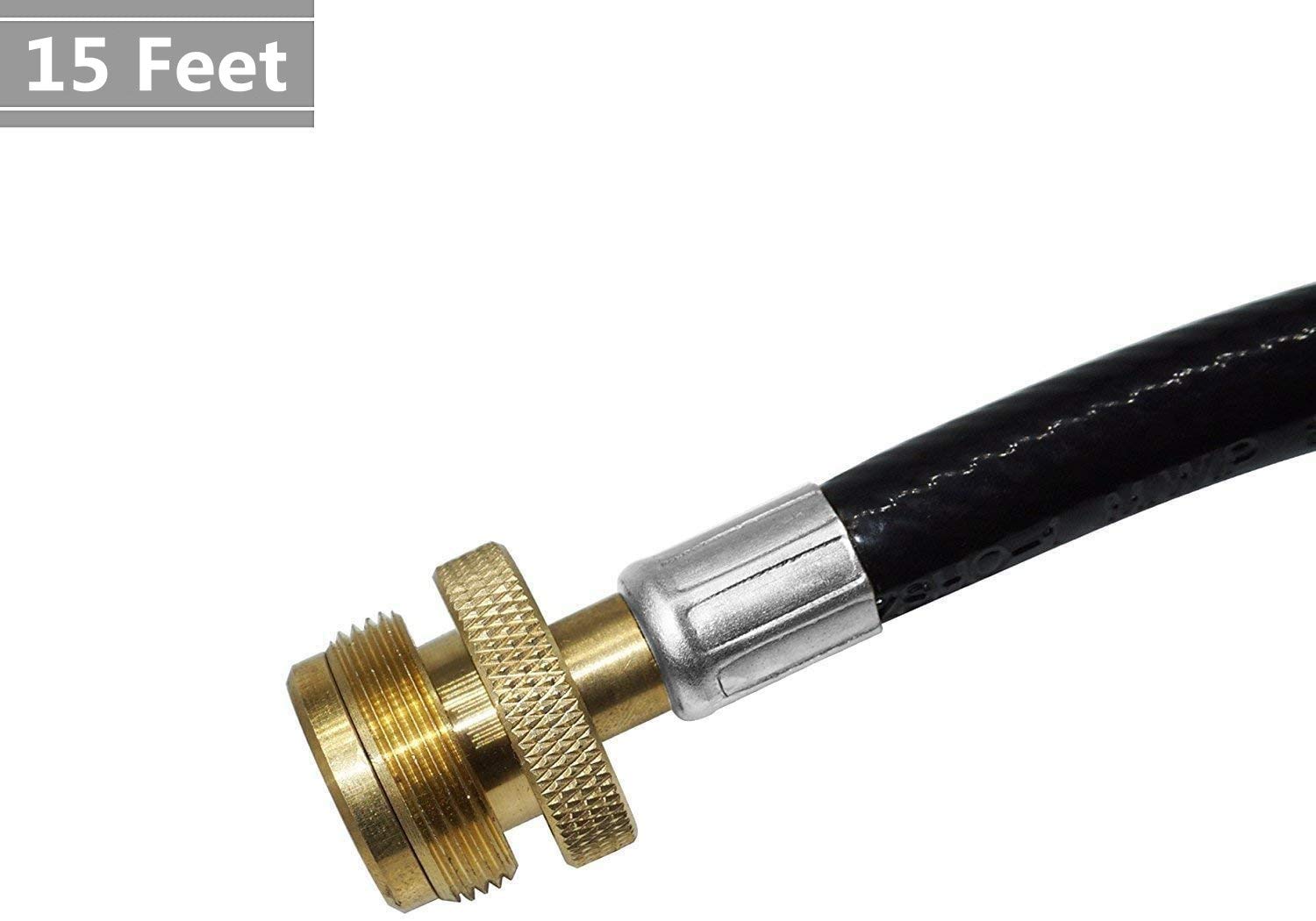 DOZYANT 15 Ft Propane Adapter Hose black rubber material