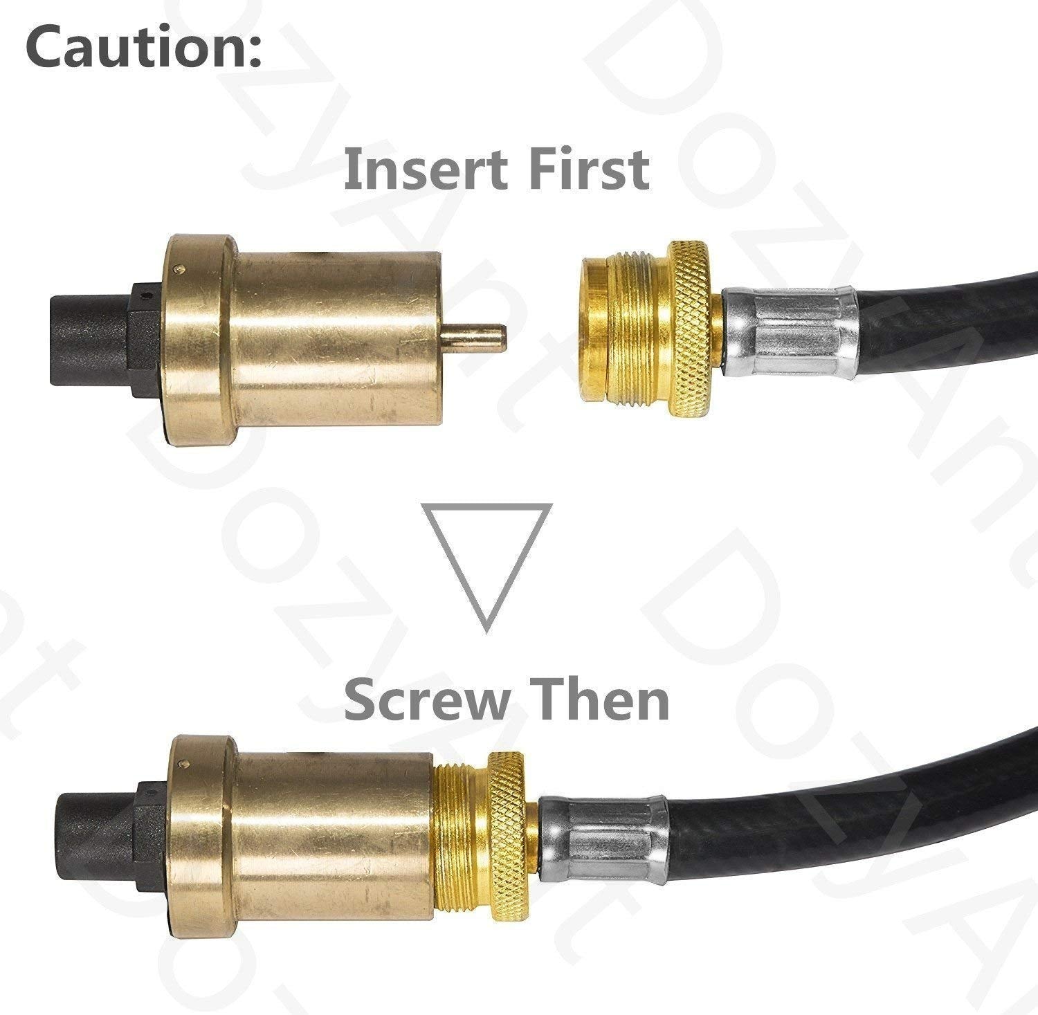 DOZYANT 4 Feet Propane Adapter Hose on outdoor setup
