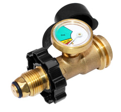 DOZYANT POL Propane Tank Adapter with Gauge front view