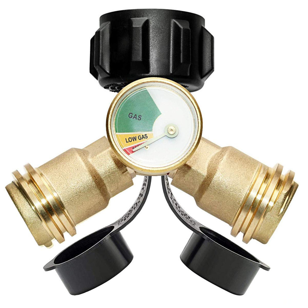 DOZYANT propane tank splitter front view with gauge