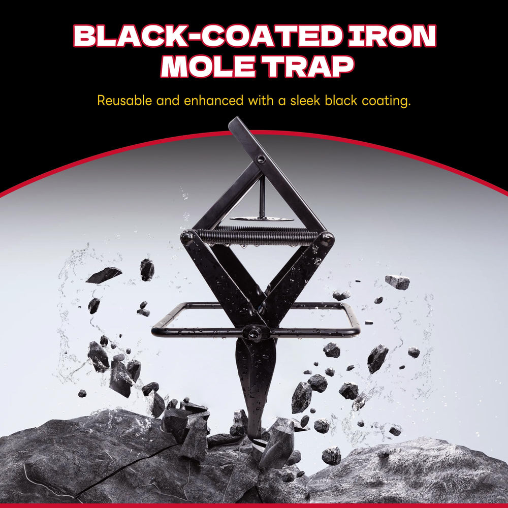 DPOD mole trap in a garden setting