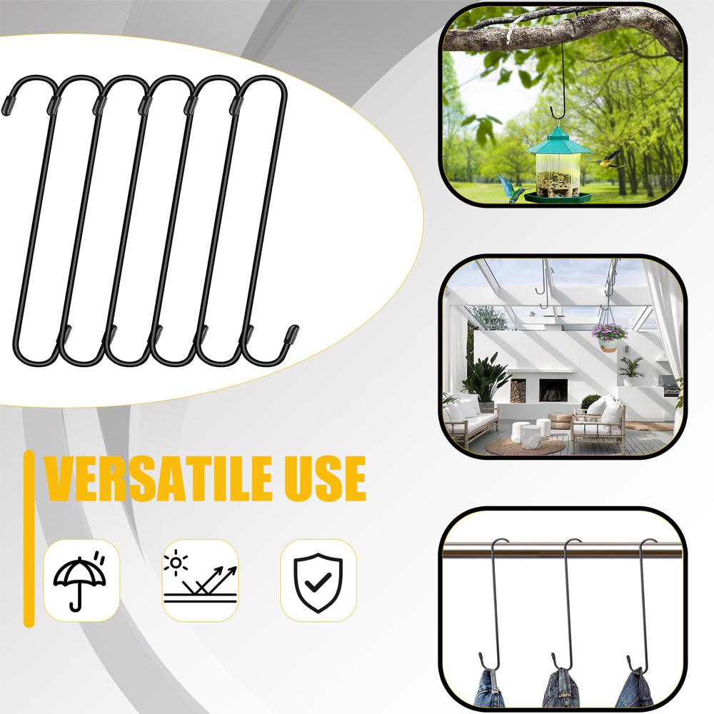 Dpyrrhic 12-inch black plant hanger with gardening tools