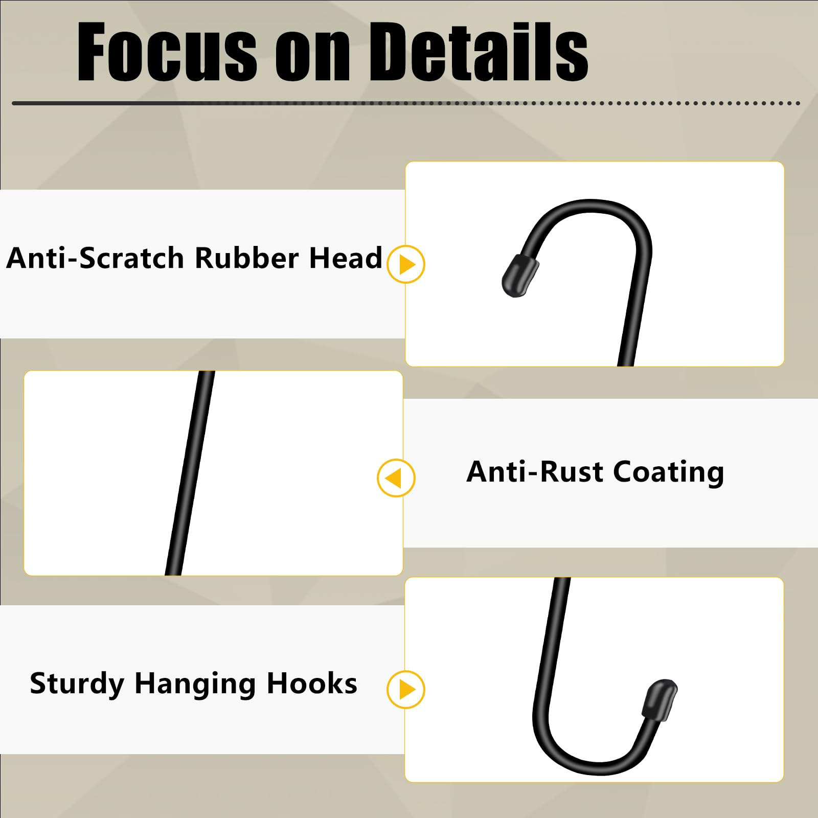 Dpyrrhic 12-inch black plant hangers in packaging