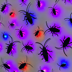 DR.DUDU 36 Pack Halloween 3D Cockroach Window Stickers with LED lights