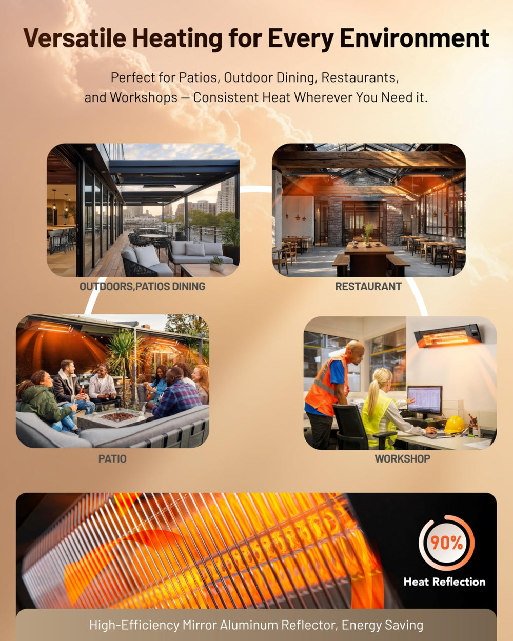 DR. INFRARED HEATER on a garage wall