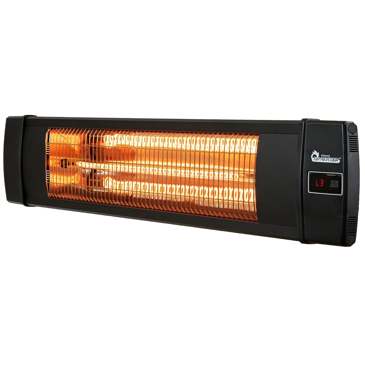 DR. INFRARED HEATER Portable Infrared Heater front view, black