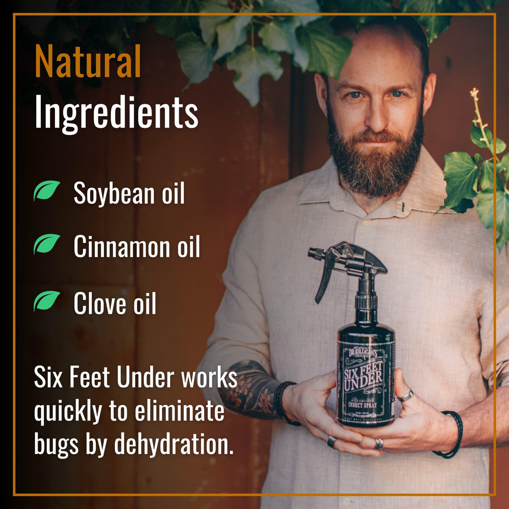 Dr. Killigan's bug spray application in a kitchen