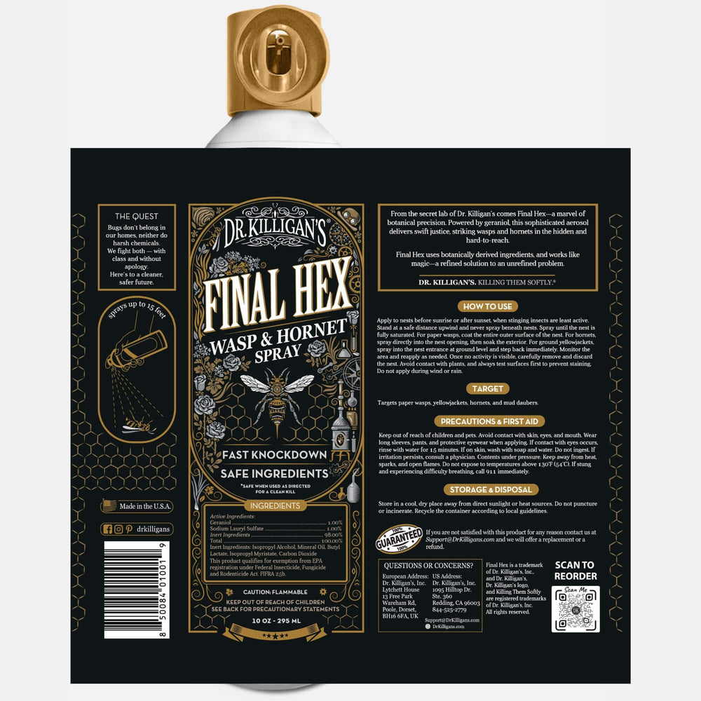 Dr. Killigan's Final Hex wasp spray, 15 ft reach actuator detail