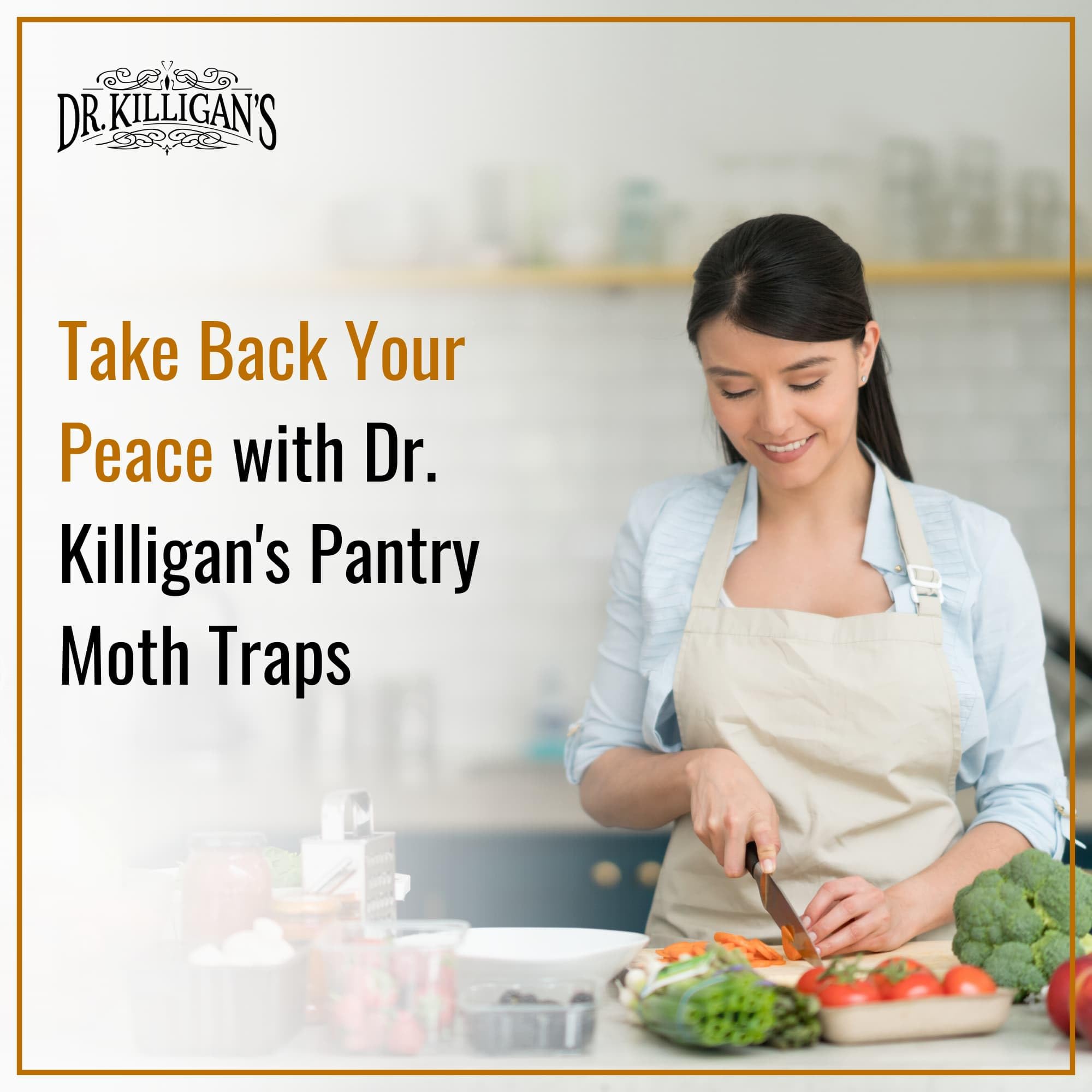 Dr. Killigan's pantry moth trap in a pantry setting