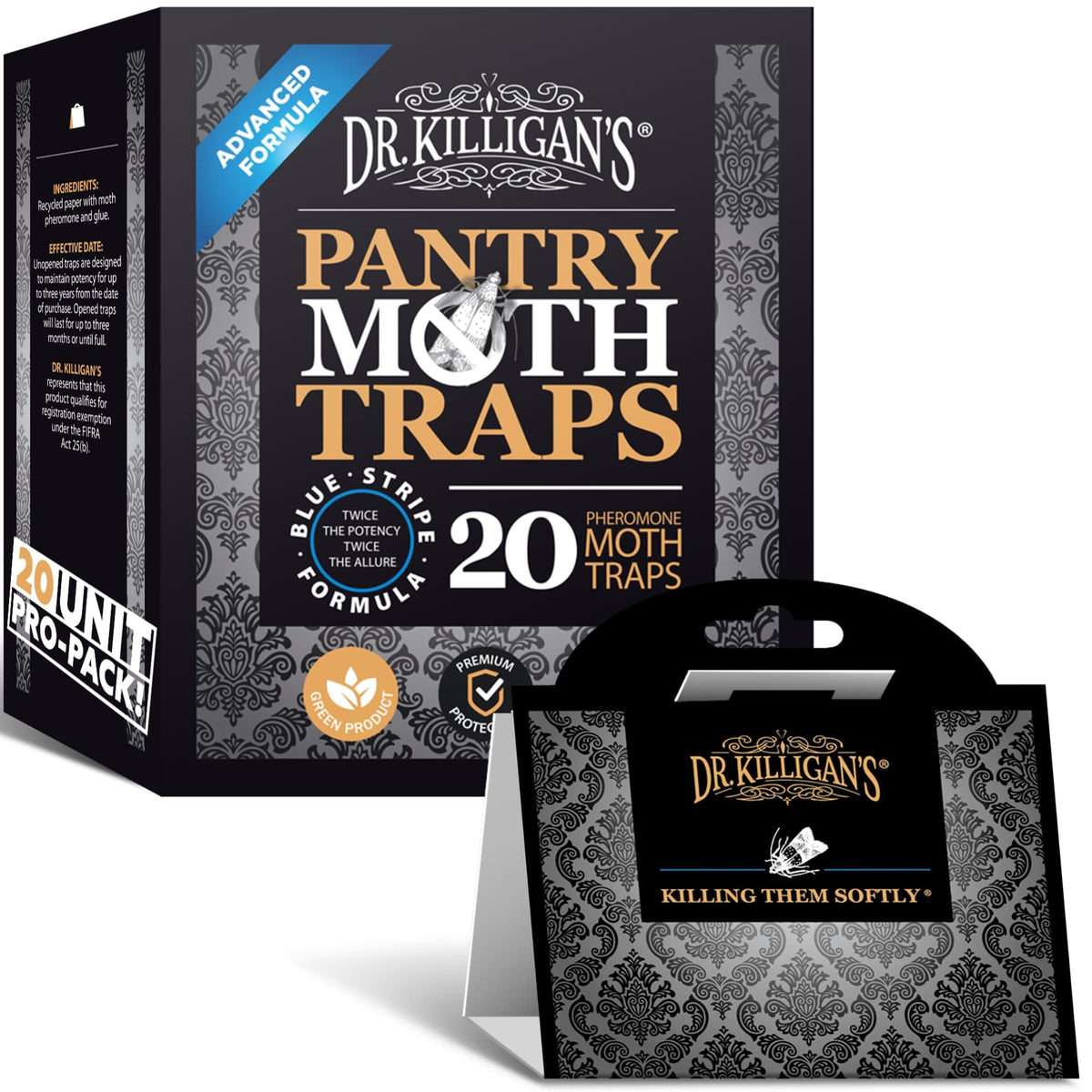 Dr. Killigan's Pantry Moth Traps 20 pack black design