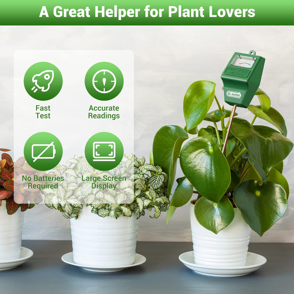 Dr.meter Soil Moisture Meter in use in garden