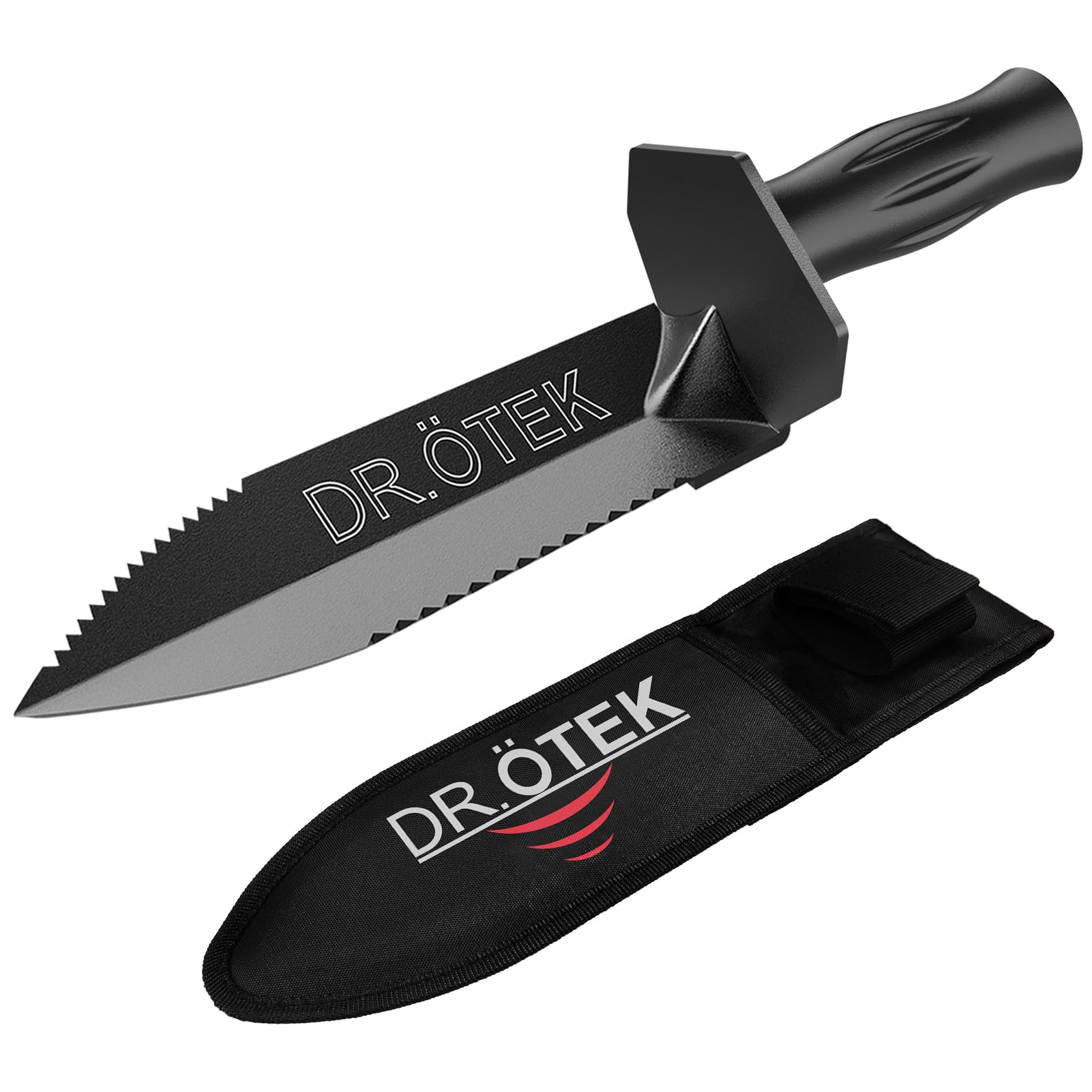 DR.ÖTEK Heavy Duty Metal Detecting Shovel with sheath front view