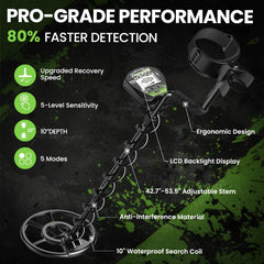 DR.ÖTEK Metal Detector accessories including headphones and shovel