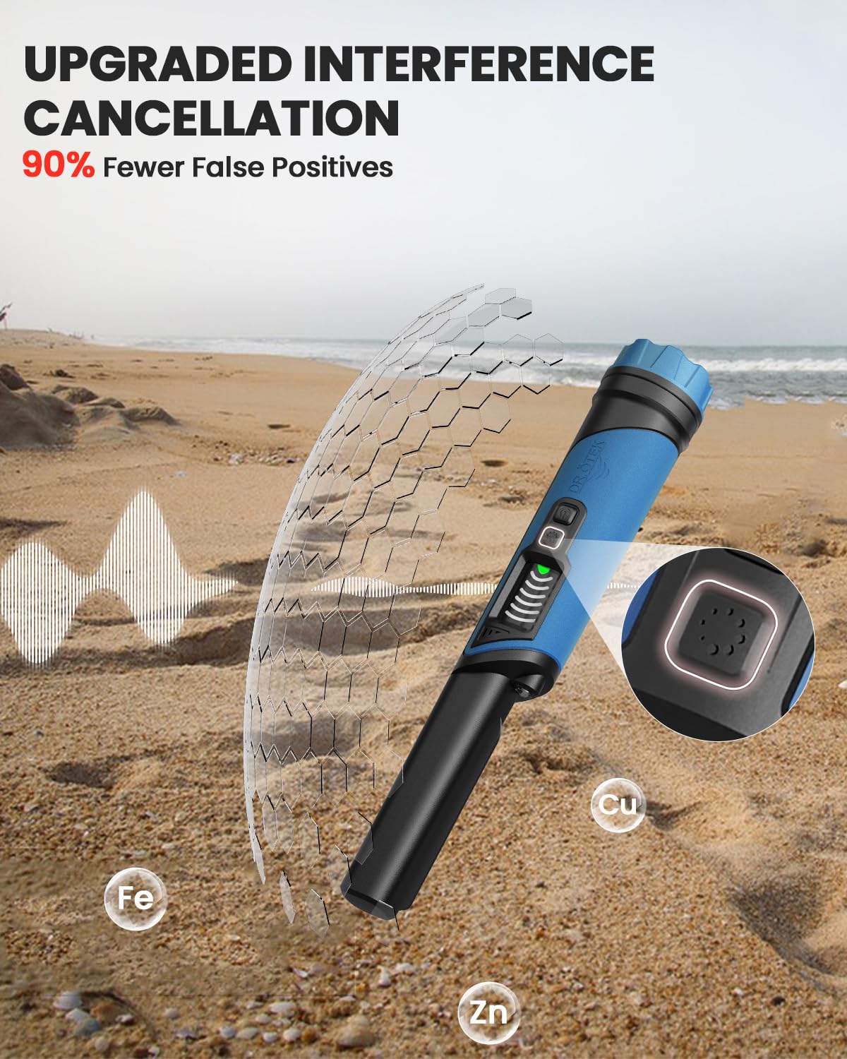 DR.ÖTEK Metal Detector Pinpointer with three detection modes